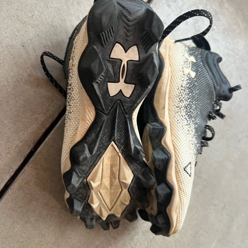 Under Armour Black and White Cleats